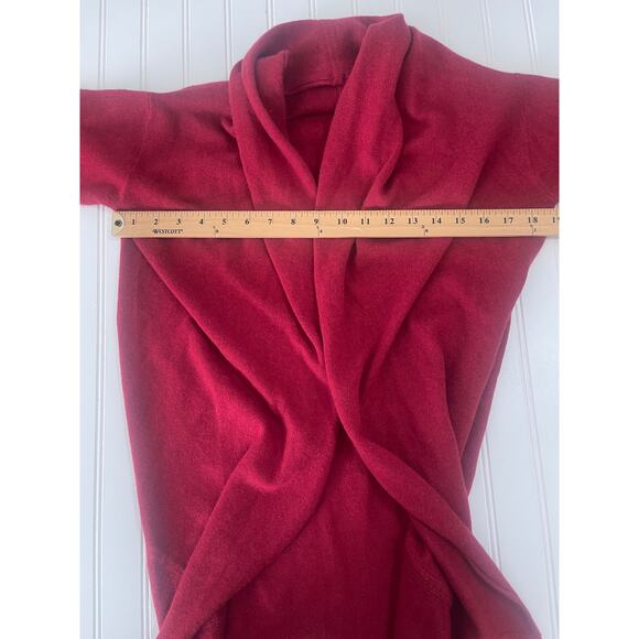 Red Envelope Cashmere Cardigan Open Sweater Long Size Womens Small - Picture 5 of 7